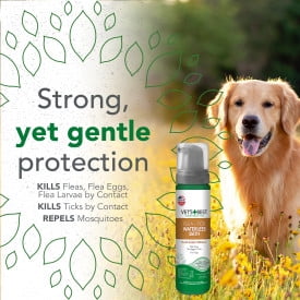 Vet's Best Flea & Tick Waterless Bath Foam for Dogs - Peppermint Scented - 8 oz.
