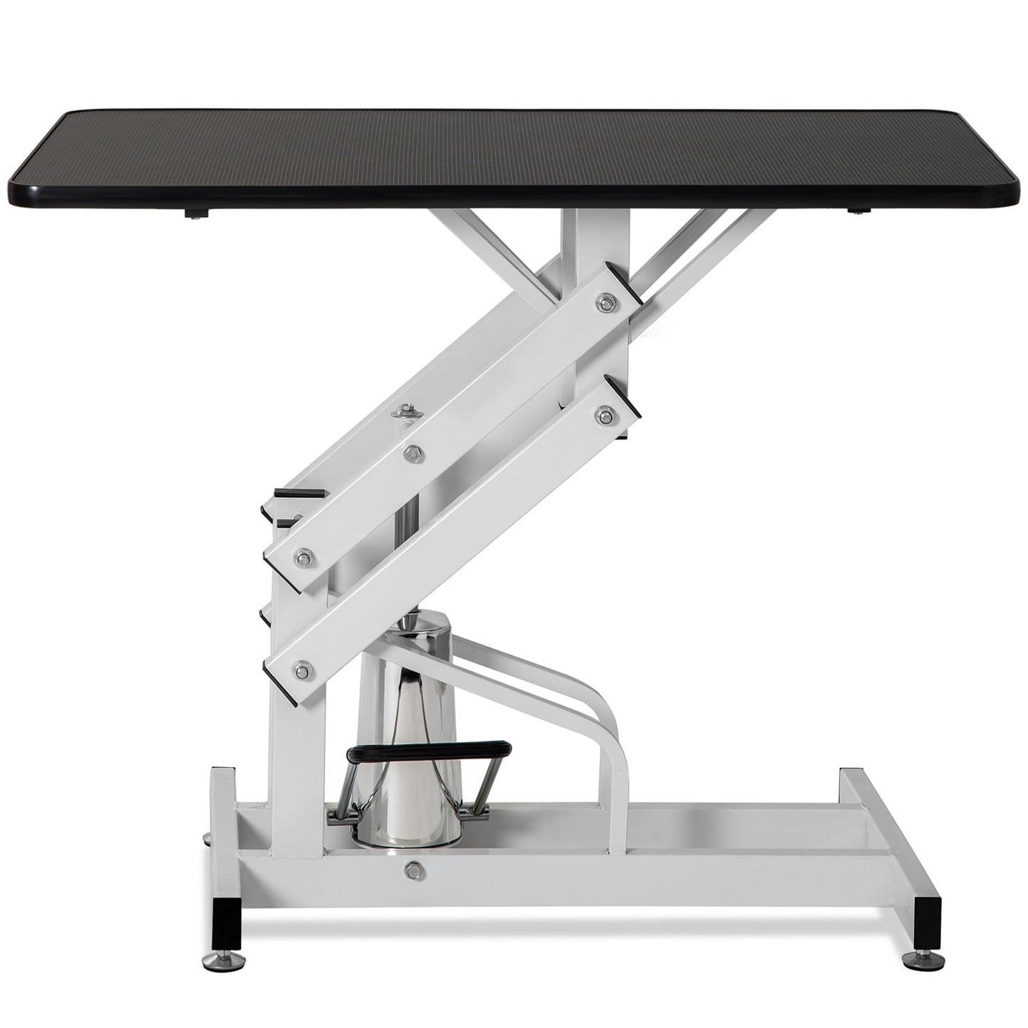 Pefilos 44" Hydraulic Pet Grooming Table for Large Dogs Professional Heavy Duty Adjustable Height - Portable Trimming Table Drying Table w/Arm/Noose, Black
