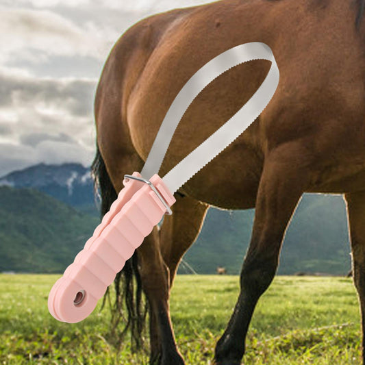 koolsoo Horse Brush Blade De Shedding Tool Shaving Metal Shedding Blade Curry Combo Blade for Animal All Dogs Types Cattle Donkeys